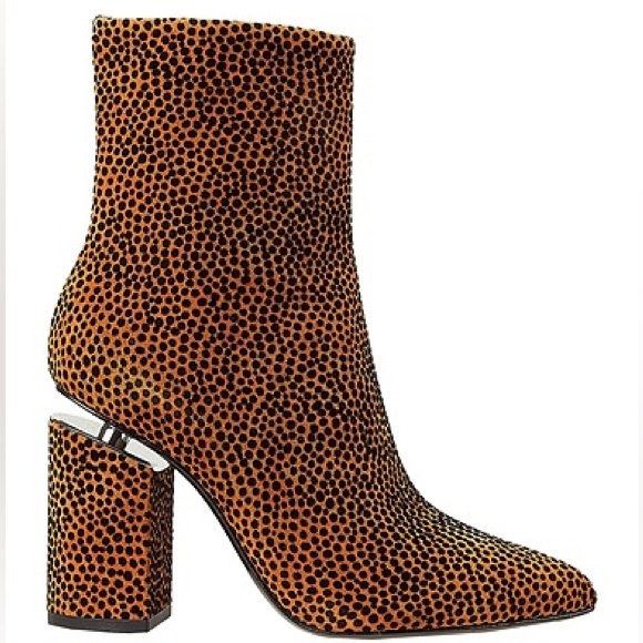 *NWT* Alexander Wang / Kirby Flocked Suede Ankle Boots / Leopard / 37.5 UK (7US) - Picture 4 of 11